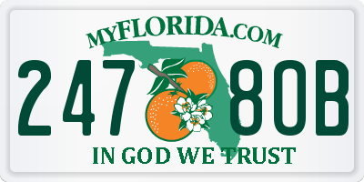 FL license plate 2478OB