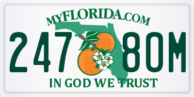 FL license plate 2478OM