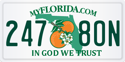 FL license plate 2478ON