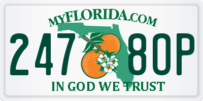 FL license plate 2478OP