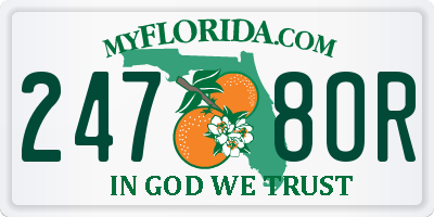 FL license plate 2478OR
