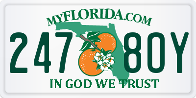 FL license plate 2478OY
