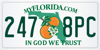 FL license plate 2478PC