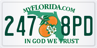 FL license plate 2478PD