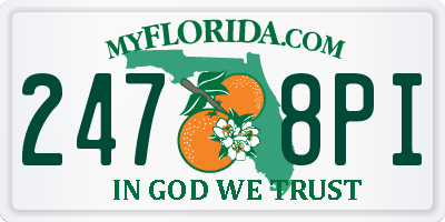 FL license plate 2478PI