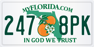 FL license plate 2478PK