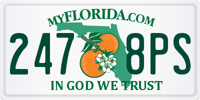 FL license plate 2478PS