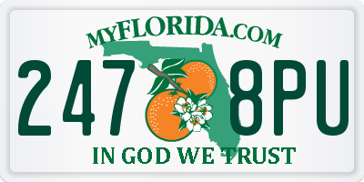FL license plate 2478PU