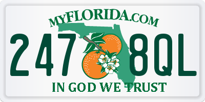 FL license plate 2478QL