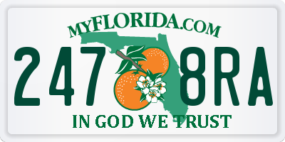 FL license plate 2478RA