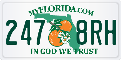FL license plate 2478RH