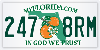 FL license plate 2478RM