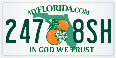 FL license plate 2478SH