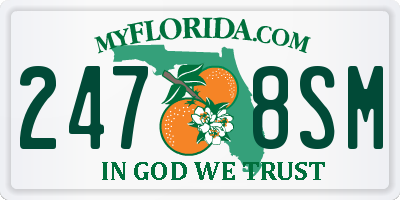 FL license plate 2478SM