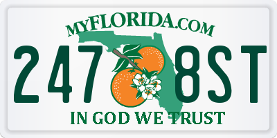 FL license plate 2478ST
