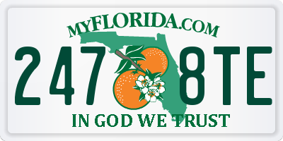 FL license plate 2478TE