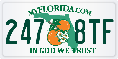 FL license plate 2478TF