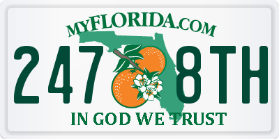 FL license plate 2478TH