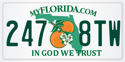FL license plate 2478TW