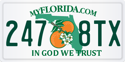 FL license plate 2478TX