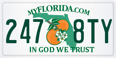 FL license plate 2478TY