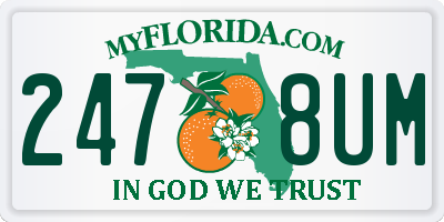 FL license plate 2478UM