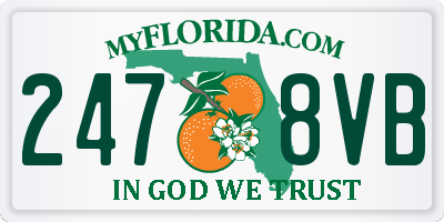 FL license plate 2478VB
