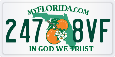 FL license plate 2478VF