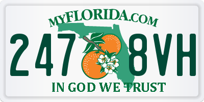 FL license plate 2478VH