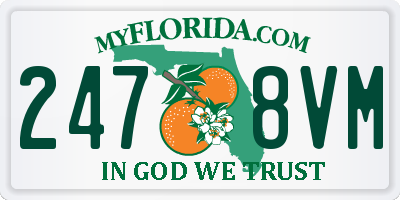 FL license plate 2478VM
