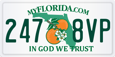 FL license plate 2478VP