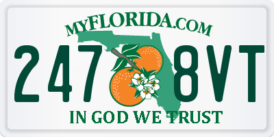 FL license plate 2478VT