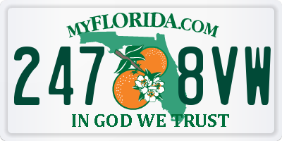 FL license plate 2478VW