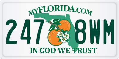 FL license plate 2478WM