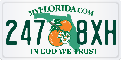 FL license plate 2478XH