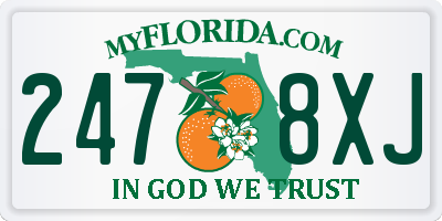 FL license plate 2478XJ