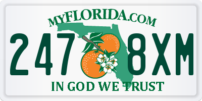 FL license plate 2478XM