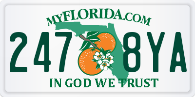 FL license plate 2478YA