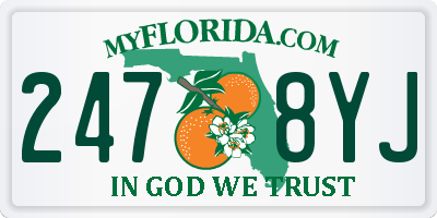FL license plate 2478YJ