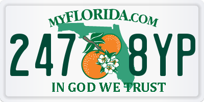 FL license plate 2478YP