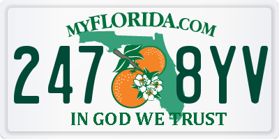 FL license plate 2478YV
