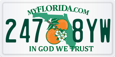FL license plate 2478YW