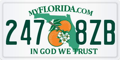 FL license plate 2478ZB