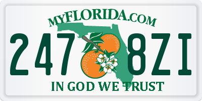 FL license plate 2478ZI