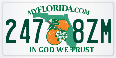 FL license plate 2478ZM