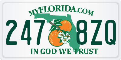 FL license plate 2478ZQ