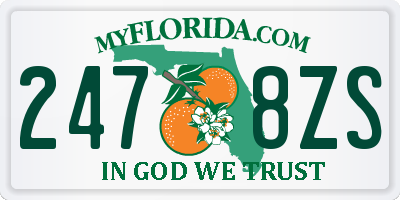 FL license plate 2478ZS