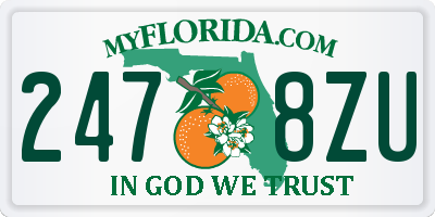 FL license plate 2478ZU