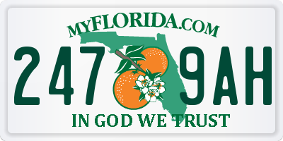 FL license plate 2479AH