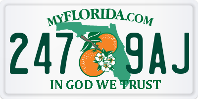 FL license plate 2479AJ
